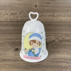 Vintage Precious Moments Holiday Wishes Christmas Tree Bell Ornament 1997